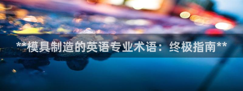 太阳集团网站入口官网下载：**模具制造的英语专业术语：终极指南**