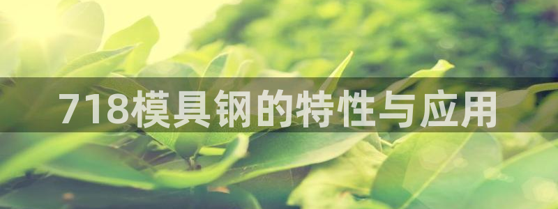 太阳gg登录地址：718模具钢的特性与应用