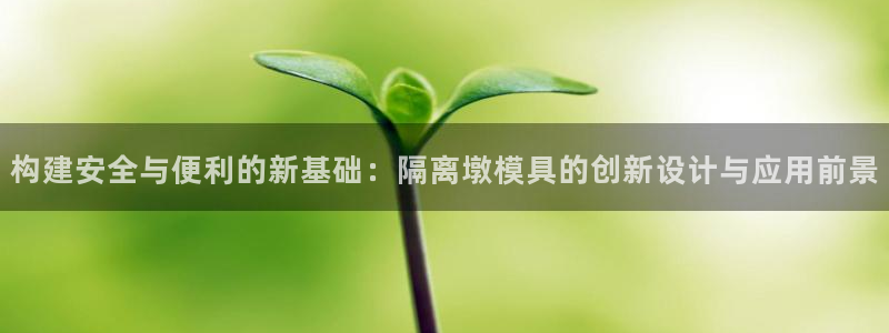 太阳集团2021备用网址：构建安全与便利的新基础：隔离墩模具的创新设计与应用前景