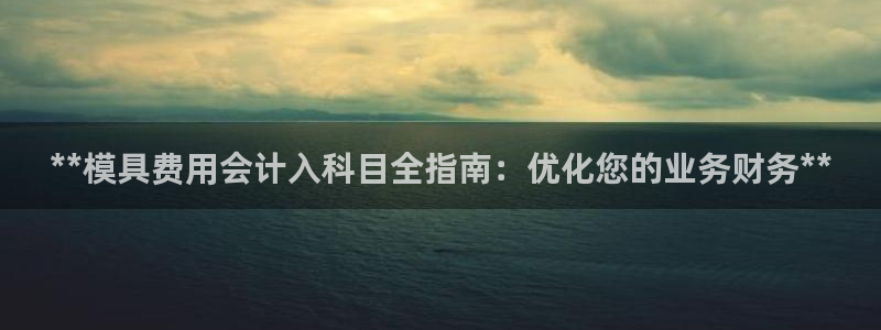 太阳gg平台地址：**模具费用会计入科目全指南：优化您的业务财务**