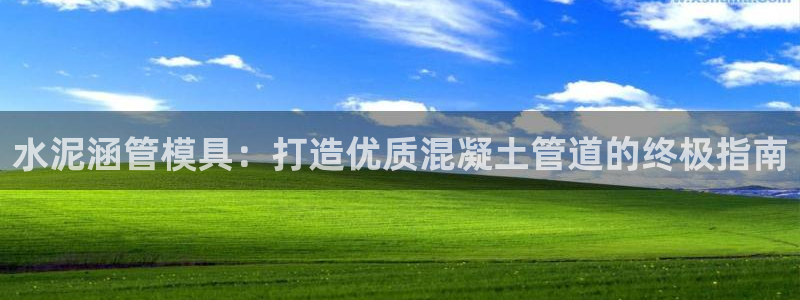 太阳成集团tyc3345：水泥涵管模具：打造优质混凝土管道的终极指南
